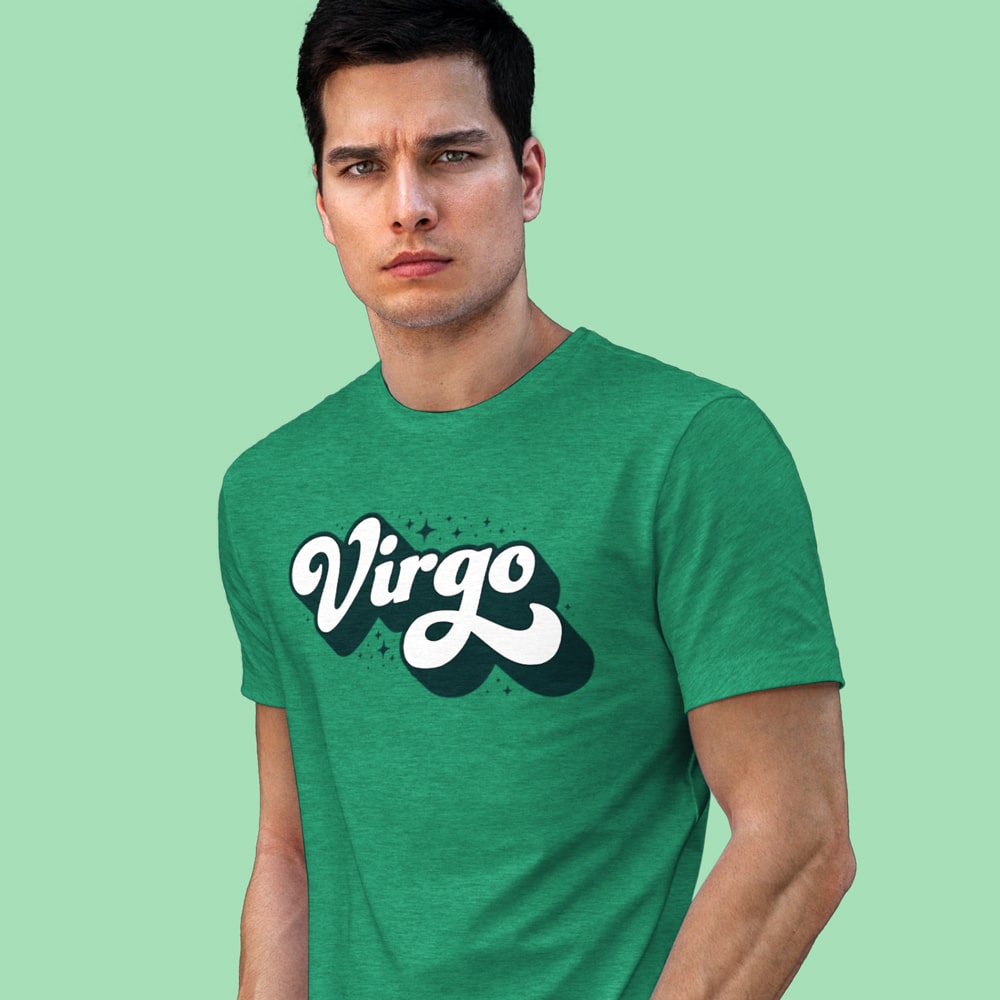 Virgo Zodiac Sign Groovy Retro Graphic Tee