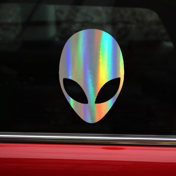 Cartoon-Alien-Car-Stickers-and-Decals-Funny-Car-Styling-Bumper-Sticker-Laser-Vinyl-Decal-for-Vehicle-1