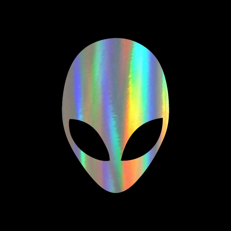 Holographic Alien Sticker Decal