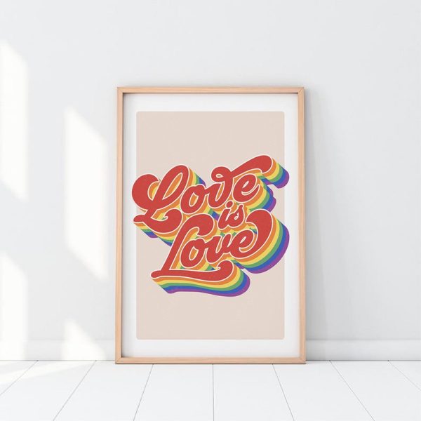 LGBT-Print-Love-is-Love-Gay-Pride-Art-Canvas-Painting-Print-Wall-Art-Retro-Rainbow-Flag-3