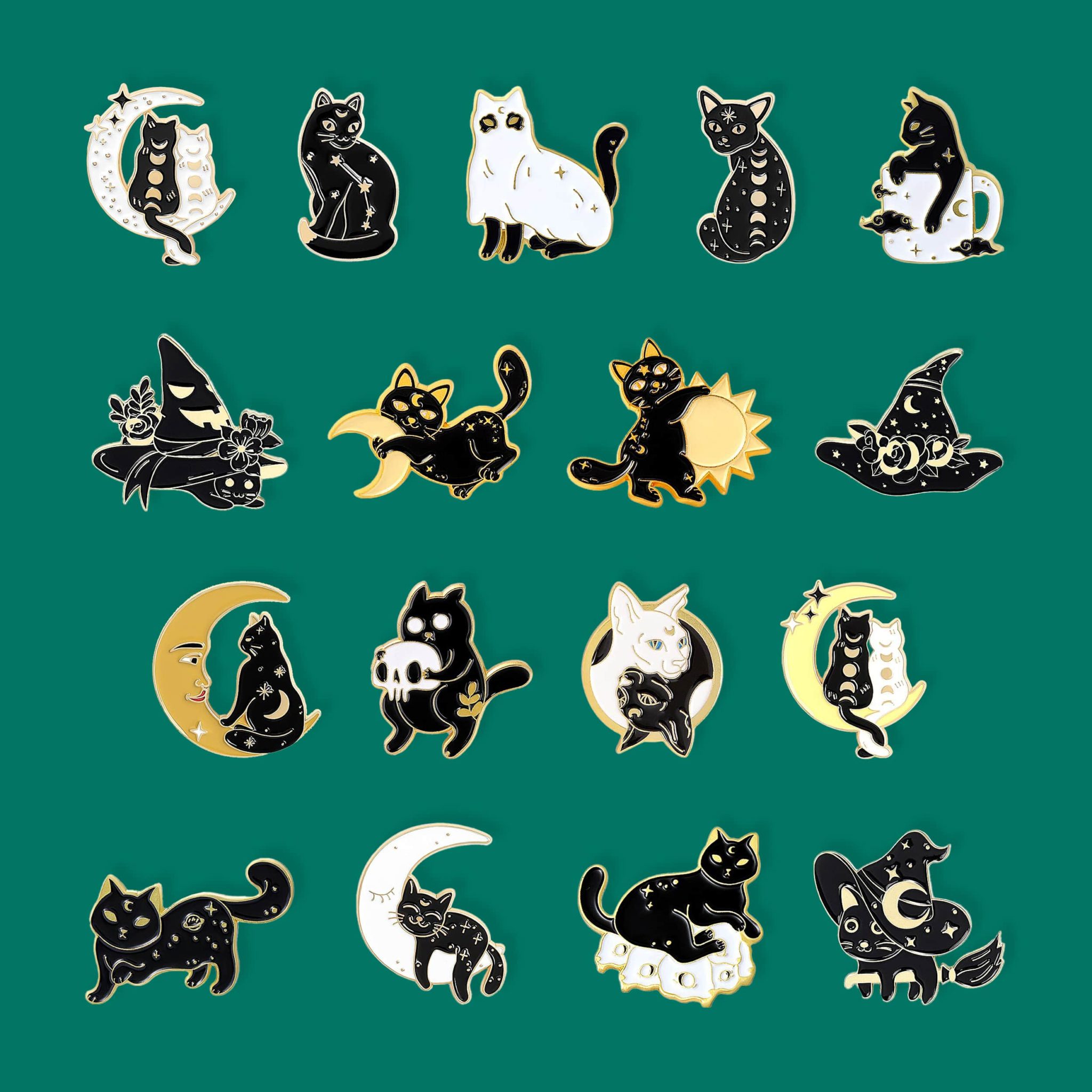 Celestial Cat Pins