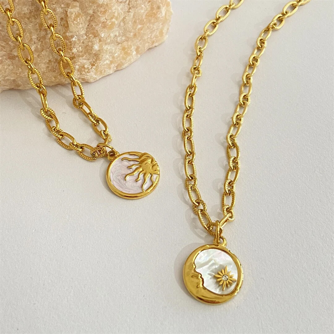 Stellar-Skeleton-Pearlescent-Shell-Sun-Moon-Coin-Necklace-3