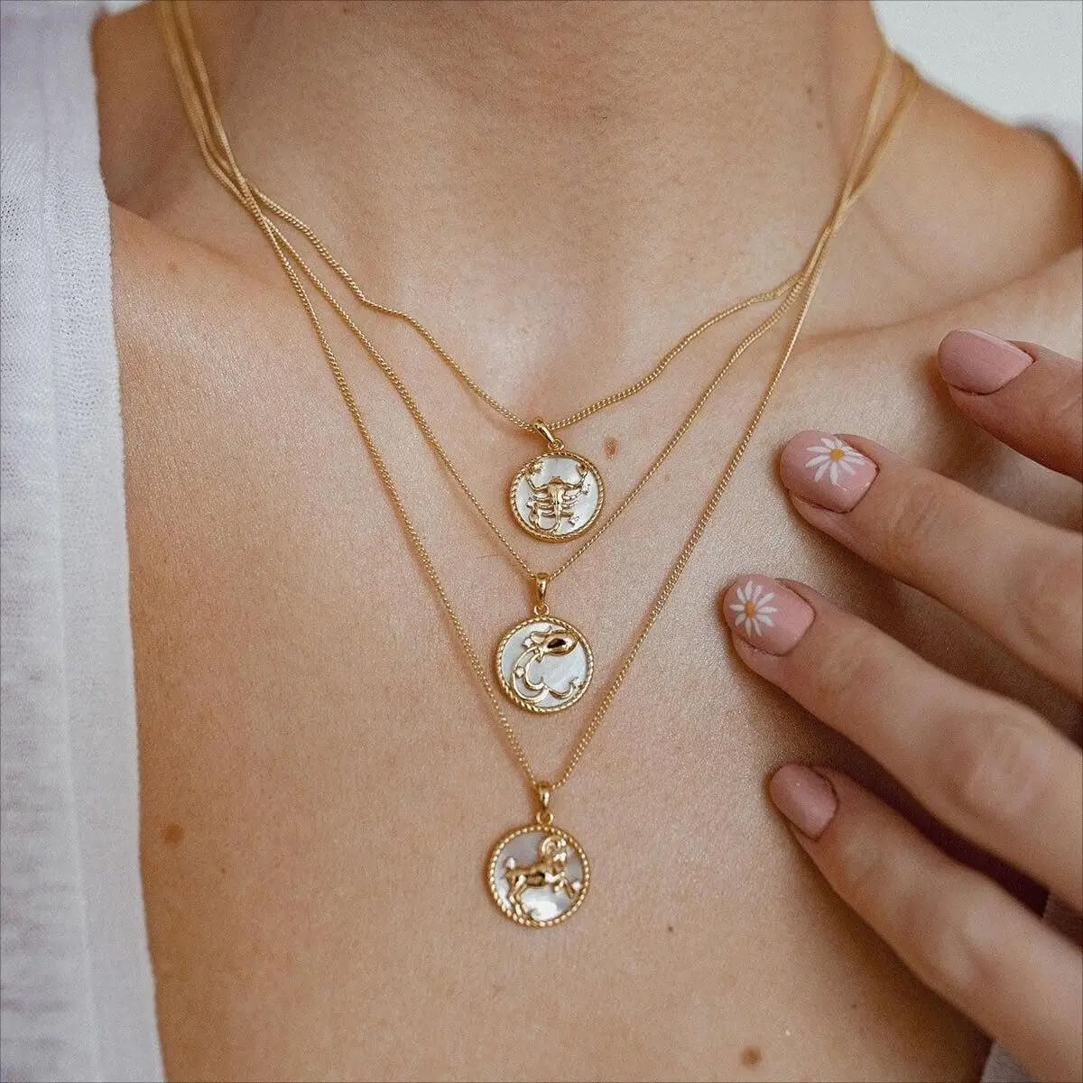 Stellar-Skeleton-Pearlescent-Shell-Zodiac-Constellation-Coin-Necklace-3