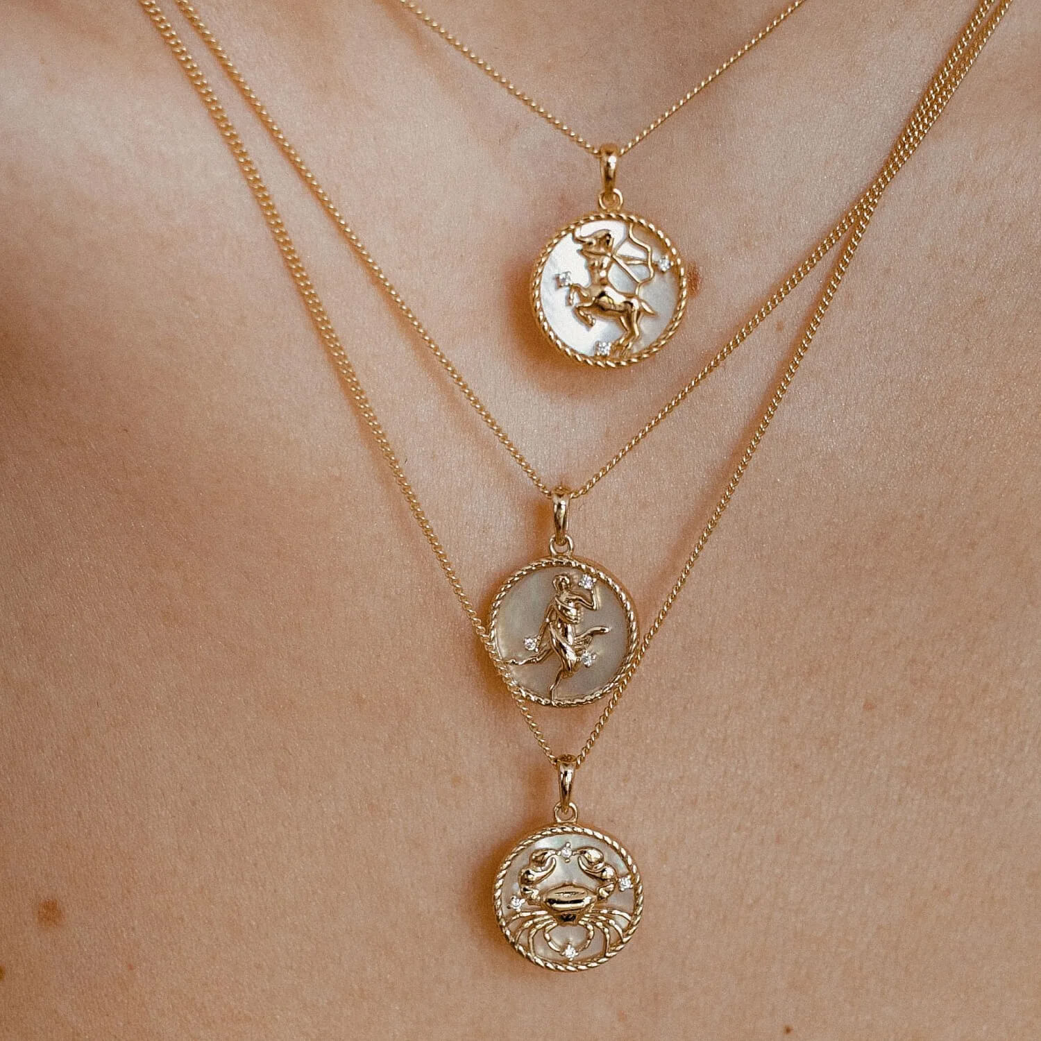 Stellar-Skeleton-Pearlescent-Shell-Zodiac-Constellation-Coin-Necklace-6
