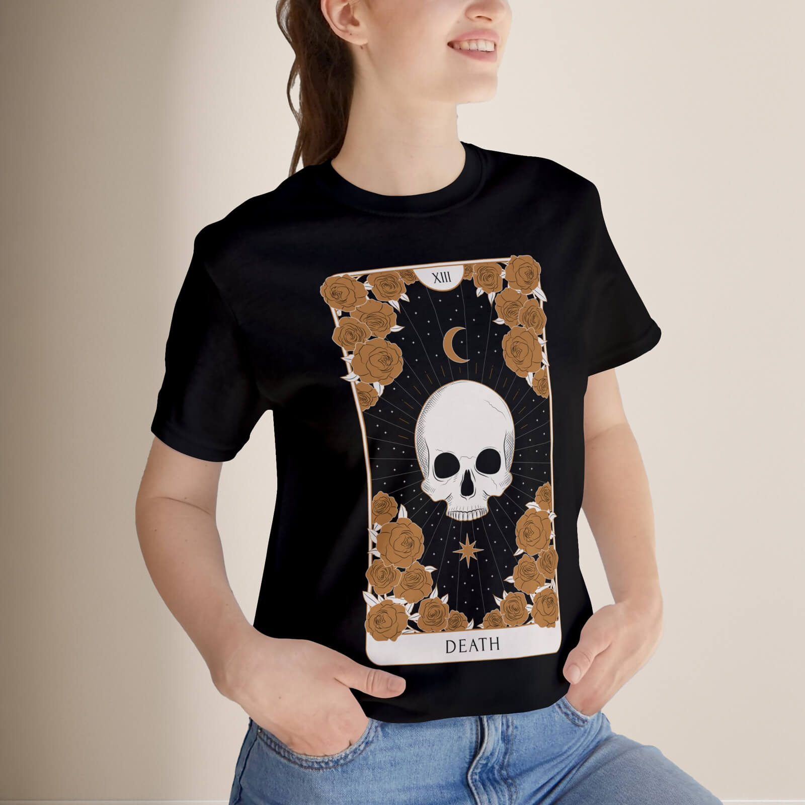 Stellar-Skeleton-Tarot-Cards-Tee-Tarot-Card-T-Shirt-Death