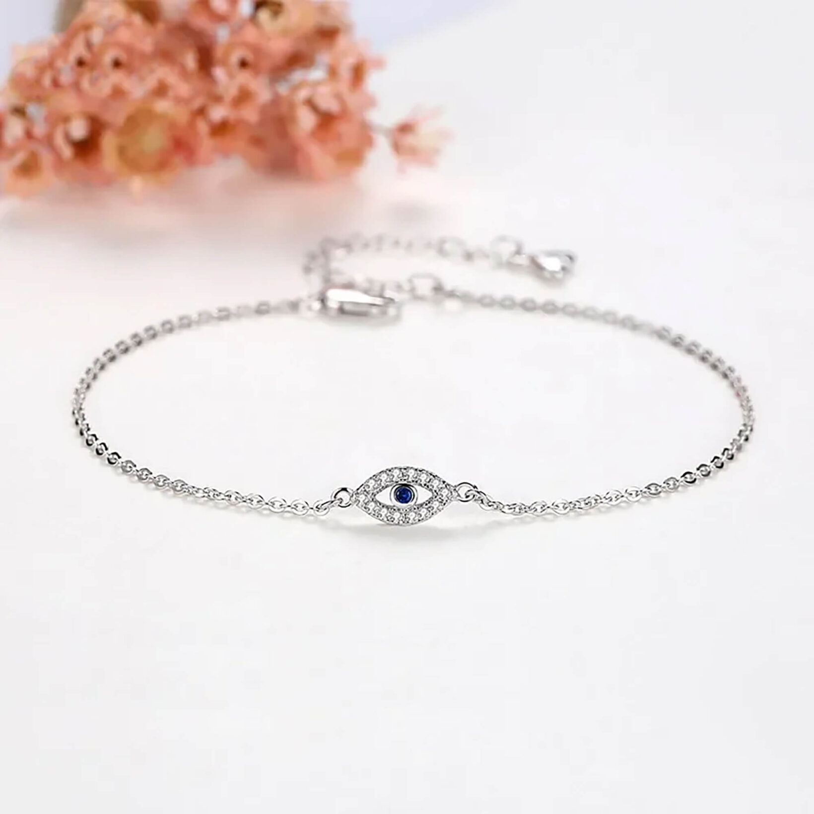 Silver Evil Eye Bracelet