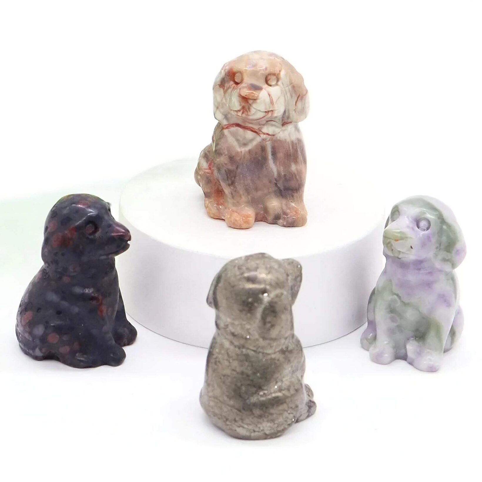 Mini Crystal Dog Statue