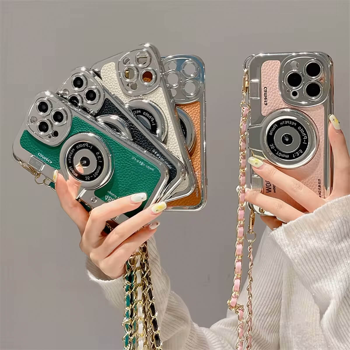 Vintage Camera Crossbody Phone Case with Strap iphone case durable phone case