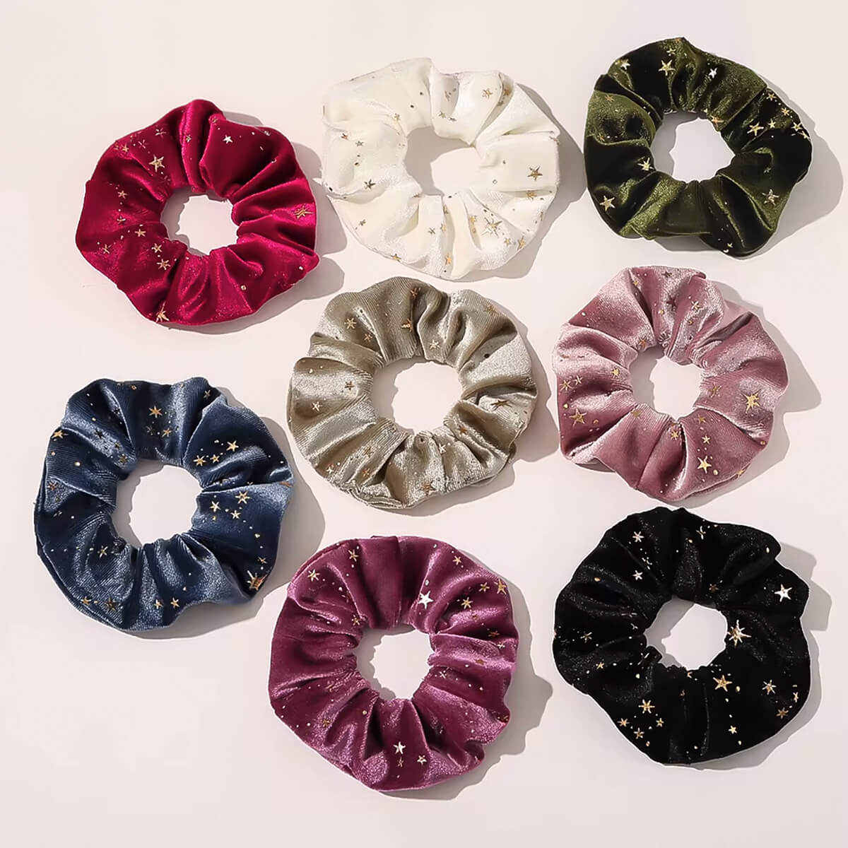 Constellation Black Velvet Scrunchies