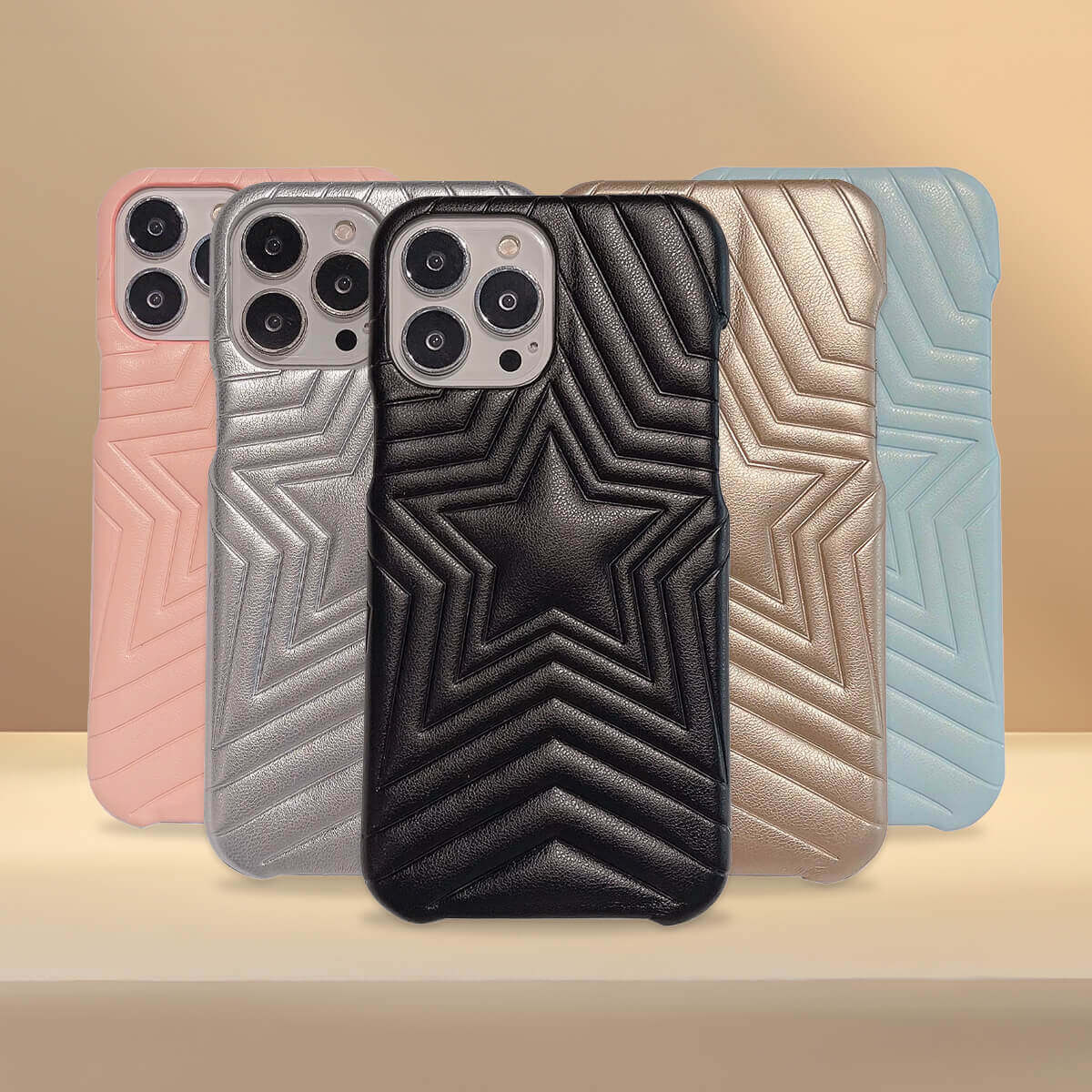 Star leather phone case iphone case