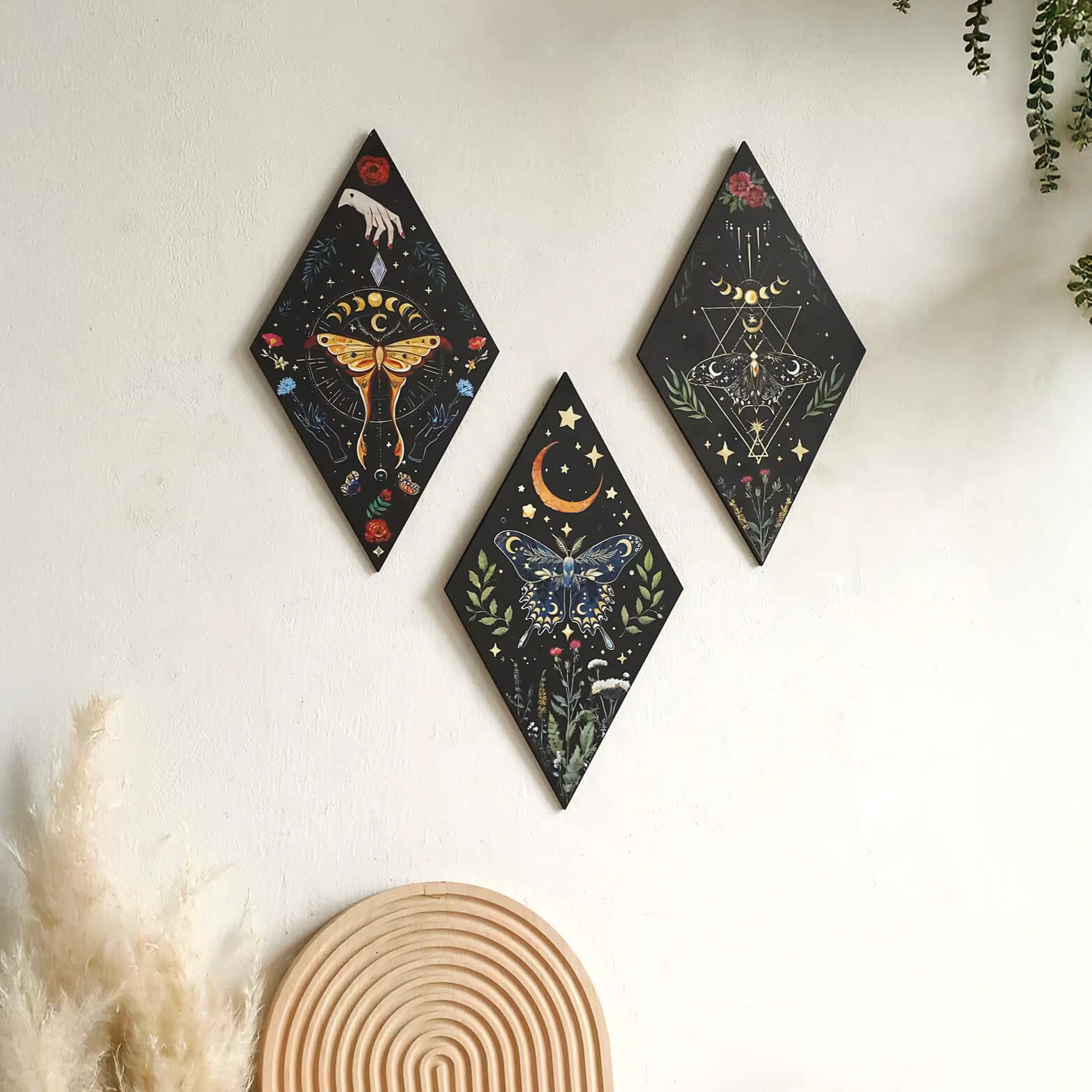 Boho-Decor-Luna-Butterfly-Moth-Moon-Wood-Wall-Art-3