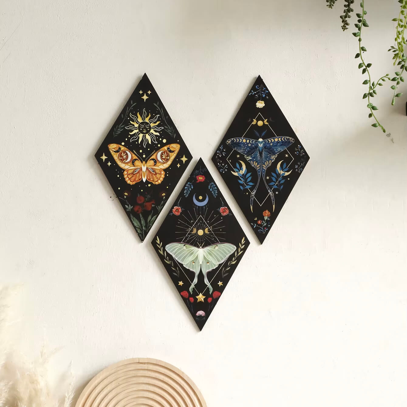 Boho-Decor-Luna-Butterfly-Moth-Moon-Wood-Wall-Art-5