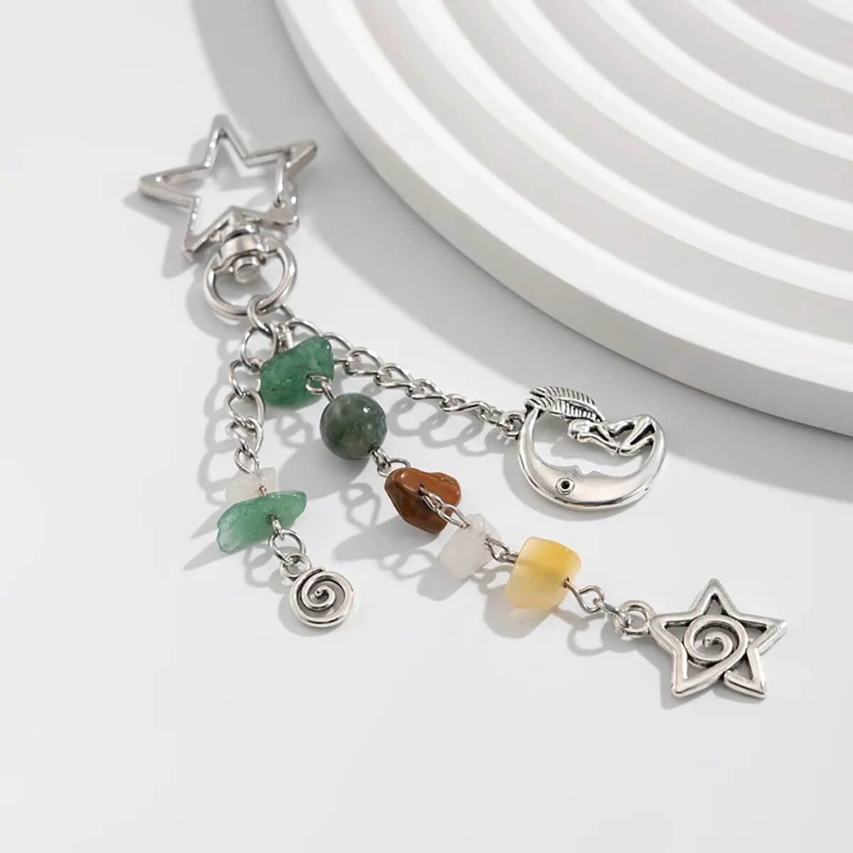 Green-Aventurine-Crystal-Citrine-Crystal-Jasper-Moon-Stars-Fairy-Silver-Boho-Keychain-Bag-Charms-2